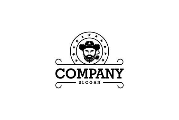 Cowboy Badge Vector Logo Design Review