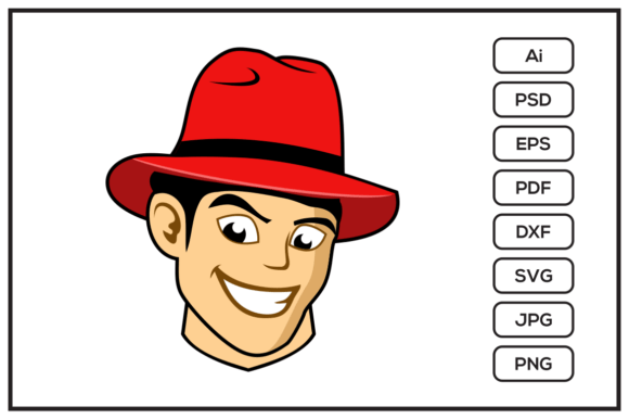 Cowboy Head Cartoon Character Design Review