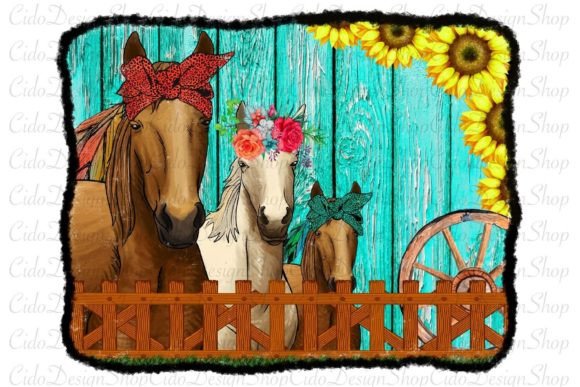 Horse Background, Western Sublimation Review