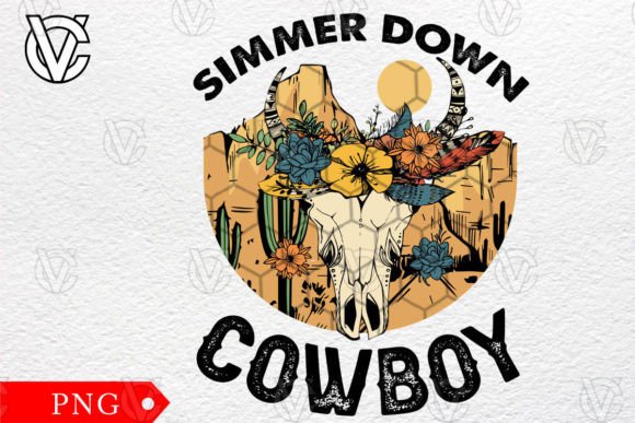 Simmer Down Cowboy Western Desert Png