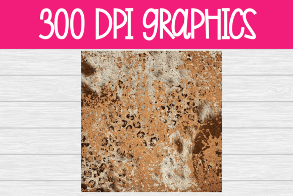 Western Grunge Cheetah Cow Digital Paper